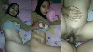 Malam Panas Di Kostan: Aksi Mesra Dengan Hijab Gaya Samping