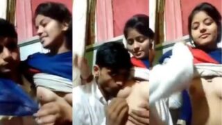 Pria Mesum Mengisap Payudara Montok Sepupu Dalam Video Mms Desi