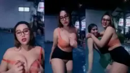 Miyabi Basah-basahan Di Kolam Renang Sama Sahabat Mesra