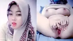 Nella Hijabers Masturbasi Ngangkang Mengeluarkan Desahan Nikmat