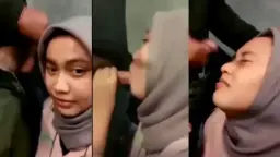 Hijab Diemut Sampai Crot Muncrat Di Muka