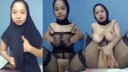 Lusi Jilbab Hitam Becek, Jari Ngegas Colmek Sampe Desah Nafsu