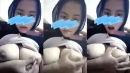 Pap Hijab Cantik, Tangannya Nakal Remes-remes Toket Gede Sampe Makin Montok.